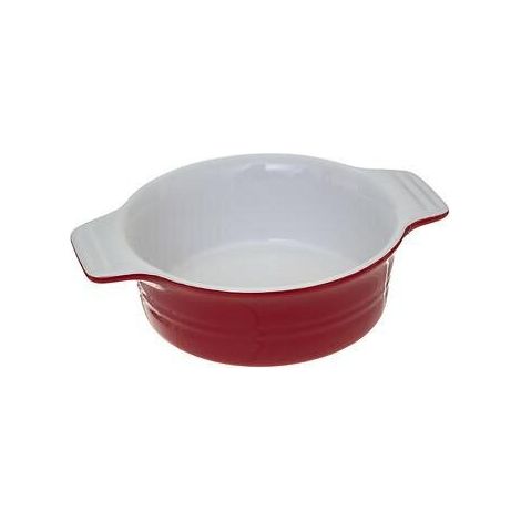 VASO IN ARGILLA, rotondo, diametro 13,4 cm, rosso, CON MANICI (1/2)
