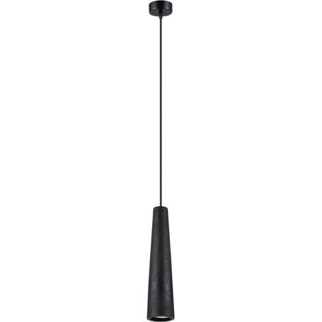 Lámpara colgante Uscuna negro, cemento (1/5)