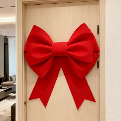 Grandes Décorations Nœud en EVA léger et – Déco élégante pour Noël Mariage Saint Valentin Nouvel An Maison ou Cadeau 2 pcs XXL Rouge (1/5)