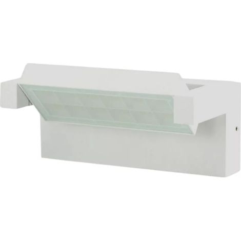 Applique Bianco a LED da Esterno 21W IP65, Lampada a Parete Orientabile, 1800 Lumen, Alluminio e Vetro, CCT switch Luce calda, fredda, naturale