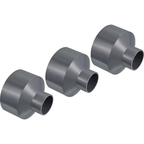 PVC Réducteur Tuyau Raccord 110x50mm, 2 Paquet Droit Couplage Adaptateur Connecteur, Gris (1/5)