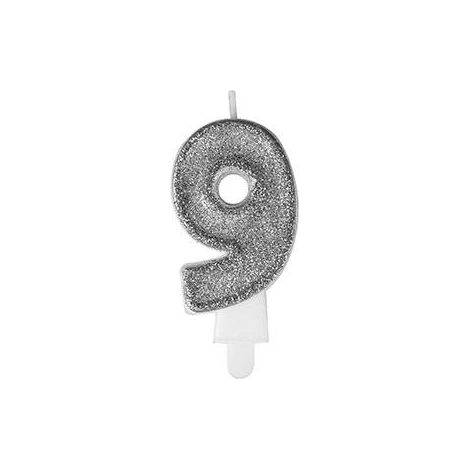 Premium-Kerze 9 Silber