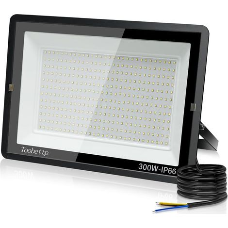 300W Projecteur LED Extérieur, Spot LED Exterieur 30000LM Super Lumineux 6500K Blanc Froid Éclairage de Sécurité Extérieur IP66 Imperméable pour Garage Jardin Terrasse Parking (1/5)