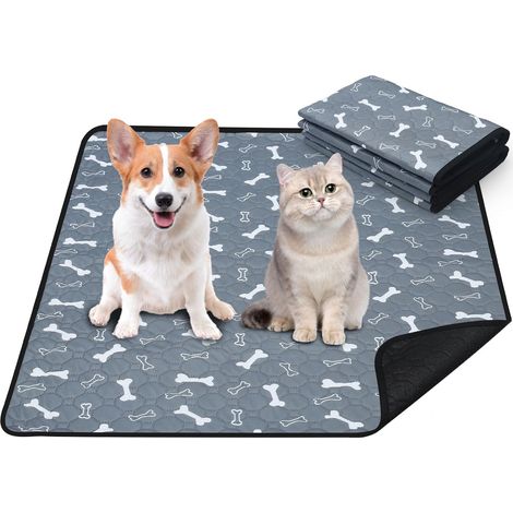 Lot de 2 Tapis pour Animaux Lavables, 70 x 100 cm, Haute Capacité d'Absorption, Imperméables, Réutilisables, Convient pour Chiens, Chats, Lapins et Cochons d'Inde. (1/5)