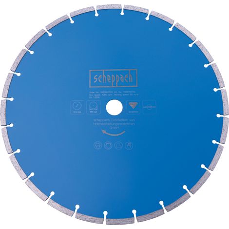 Scheppach Disque diamant pour meuleuse - Ø 350 mm - Alésage 25,4 mm - Largeur de coupe 2,4 mm - Profondeur de coupe 110 mm (1/3)
