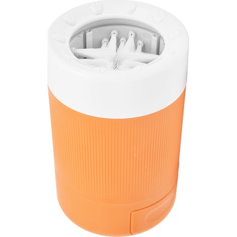 Nettoyeur de pattes de chien portable, gobelet nettoyeur de pattes de chien léger, outil de nettoyage des pattes pour animaux de compagnie à usage domestique, orange (1/5)