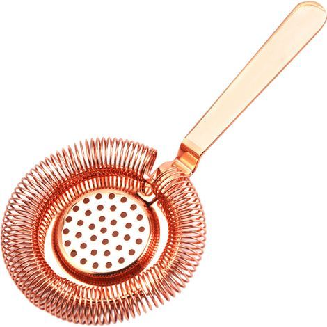 Cocktail Strainer - Stainless Steel - Long Handle - Bar Tool For Mixing And Serving Cocktails - 1 Piece (1/4)