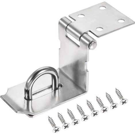 Verrou de bobine robuste à 90 degrés en acier inoxydable 4" avec vis pour armoire, argent (1/5)