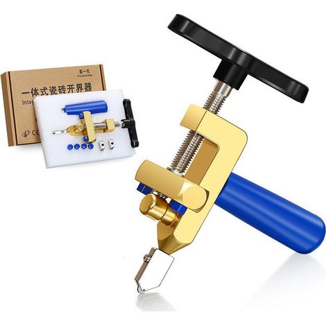 Ensemble d'outils de coupe de verre 2 en 1, outil de coupe de verre de qualité supérieure, de 3 mm à 15 mm, coupe-carreaux pour la découpe de mosaïques et de carreaux de verre épais.