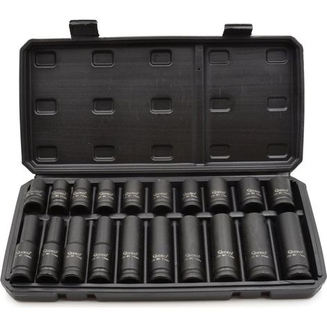 Juego de vasos de impacto largos y cortos de 1/2" 10-19 mm (10) (1/3)