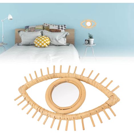 Lunettes en osier, miroir décoratif pour la maison, la chambre, le mur ou le maquillage. (1/5)
