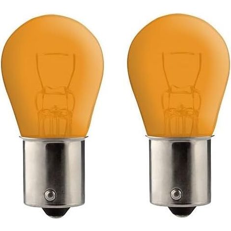2x Ampoule BAU15S 24V ORANGE 21W camion fourgon voiture tracteur véhicule agricole