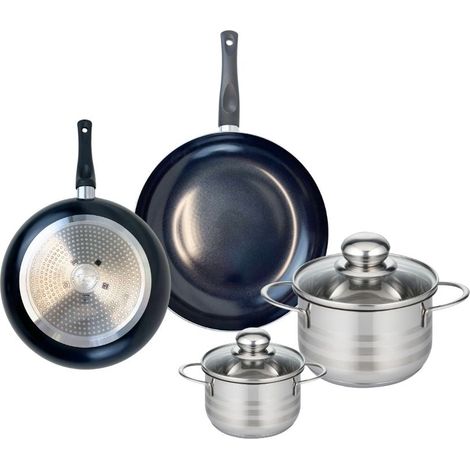 Ensemble de 2 Poêles de cuisson 20 et 24 cm et 2 faitouts 12 et 16 cm Elo Prima Brillant (1/5)