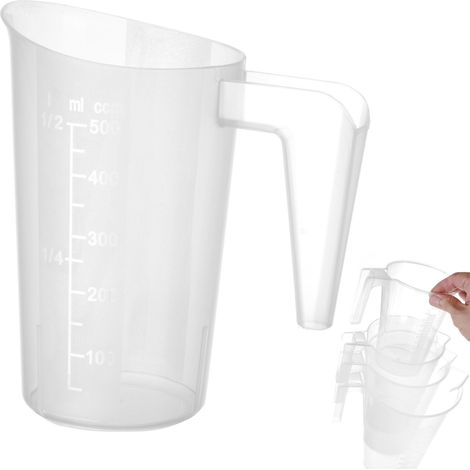 Caraffa graduata da cucina con misurino in polipropilene, impilabile, 0,5 l - Hendi 567814 (1/5)
