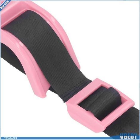 Cintura di sicurezza per auto Ashata, cintura di sicurezza lunga per auto, regolatore per cintura per bambini, crema-rosa (1/5)