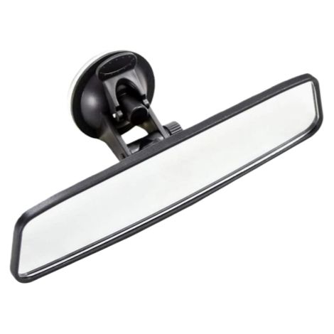 Retroviseur Intérieur Universel - Verre Composite Fibre de Verre - Angle Réglable 360° - Fixation Ventouse Puissante - Pour Voiture - 1 Pièce