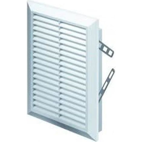 Rejilla de ventilación de 138x208 mm, color blanco, soporte de montaje T26 (1/3)
