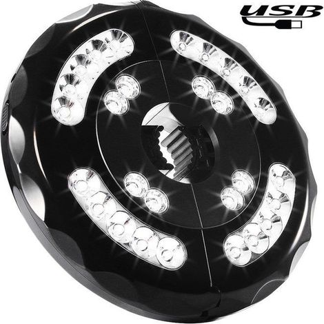 28 LED Lumière Parasol 3 Modes Éclairage Lampes,Chargement USB pour Parasol,Lumière de Secours,Camping, Terrasse Jardin et Piscine (1/4)