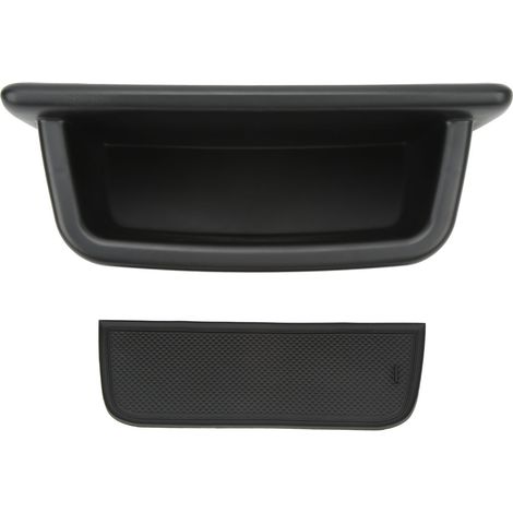 Boîte de rangement noire pour tableau de bord, capacité profonde, bords lisses et soignés, plateau organisateur de tableau de bord adapté pour ID.4 2021 – 2023