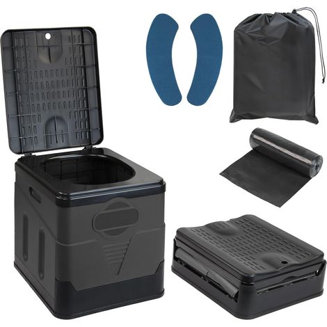 Toilettes de Camping Pliables Max 150 kg Toilettes Mobiles WC Toilettes Pliantes sèches séparées sachets de Toilette Stables (1/5)