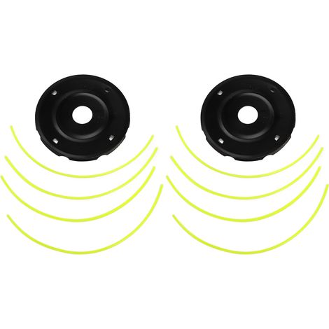 Lot de 2 têtes de rechange pour coupe-bordures, accessoires de jardinage, noir (1/5)