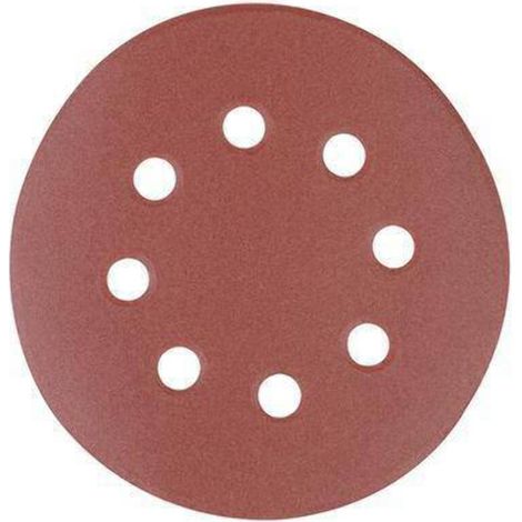 822649 Lot 10 Disques abrasifs auto-agrippant perforés 125 mm grain 40 (1/5)