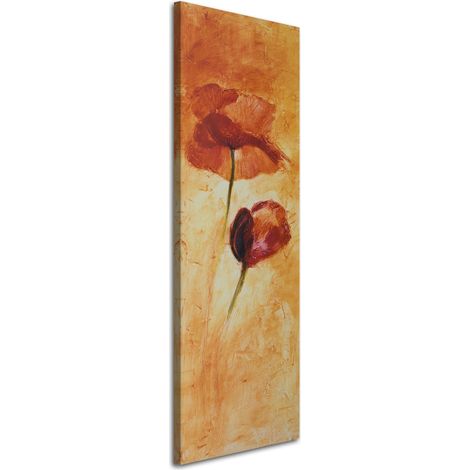 Tableau sur toile Coquelicots rouges Fleur Acrylique 30x90 (1/5)