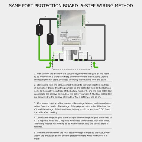 Carte de protection JBD-HP16SA pour batterie lithium ternaire 3,6 V/3,7 V à 10 cellules avec égalisation, 15 A-30 A (1/5)