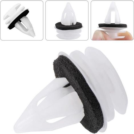 Clip De Garniture De Porte - Plastique Blanc - Pour Panneau De Porte Avant Arrière BMW Mini - 50 Pièces (1/4)