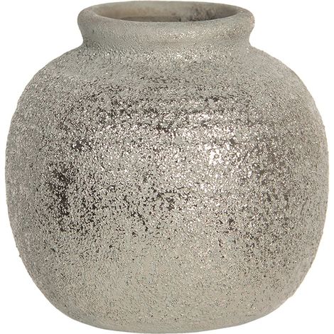 Vase Cache-pot en Céramique Grise 8 cm, Petit Pot de Fleurs pour Décoration d'Intérieur - PANGIVO (1/2)