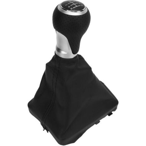 FENOPLASTICAPommeau de levier de vitesse à 6 vitesses pour voiture, lettrage blanc, remplacement ergonomique pour A6 C6 2004-2011 LHD, anneau argenté (1/3)