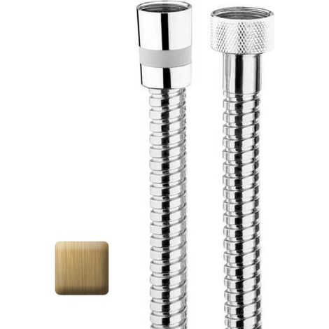 Flexible laiton 125cm double agrafage 1/2” x 1/2” FF bronze - Bossini A03045B022 (1/2)
