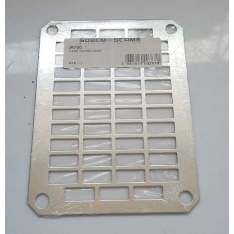 Platine métallique perforée 200x150mm acier galvanisé pour coffret 250x200mm GISSEY