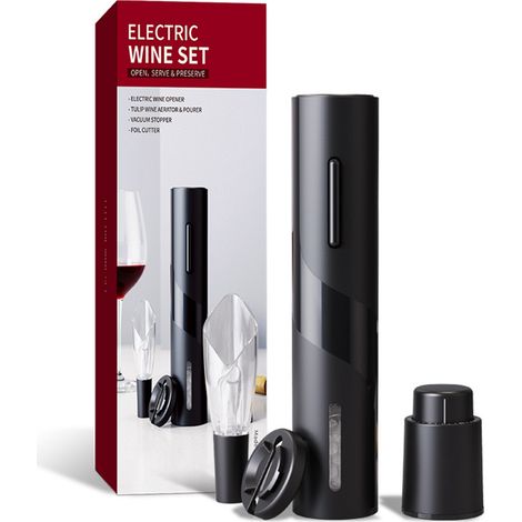 Automatischer elektrischer Flaschenöffner mit Folienschneider – lebensmittelechtes ABS und wiederaufladbar für Dinnerpartys und Empfänge (1/5)
