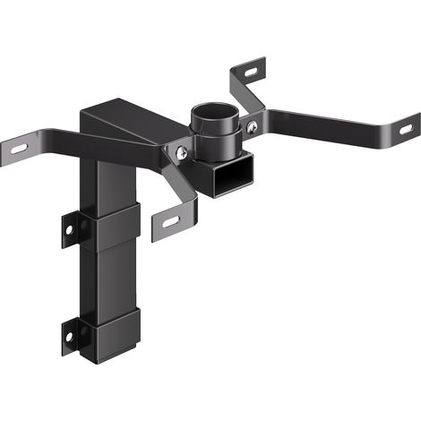 Wiltec Wandhalterung schwarz 245 x 145 x 245 mm für US Mailbox, amerikanischer Briefkasten mit Fahne, Standbriefkasten Wandhalter Stahl amerikanisches Design