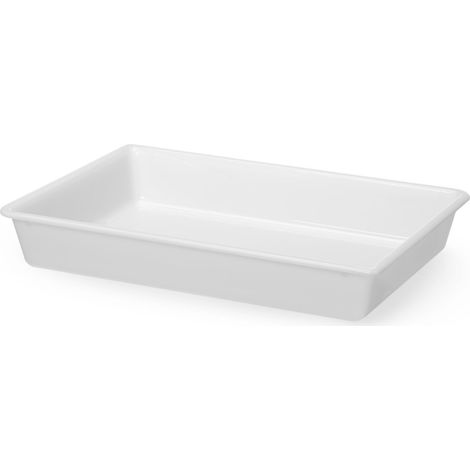 Recipiente para empanar, plano, 12 l, 535x385x85 mm, blanco (1/2)