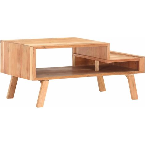 vidaXL Mesa de centro de madera maciza de acacia 100x50x45 cm (1/4)