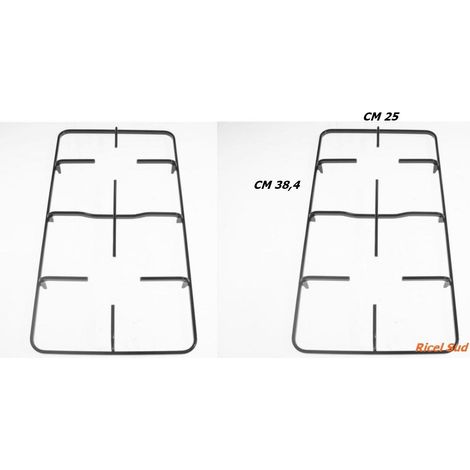 STAR COPPIA GRIGLIE IN ACCIAIO SMALTATE NERE CUCINA PIANO 4 FUOCHI  P 5558 (1/2)