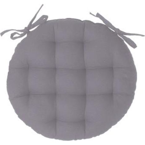 Galette de Chaise Ronde "Leana" 38cm Gris