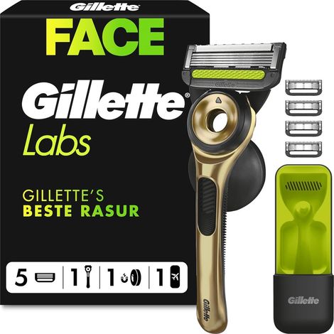 Gillette Labs Gold Systemklingen 5er + Handstück Ersatzklingen