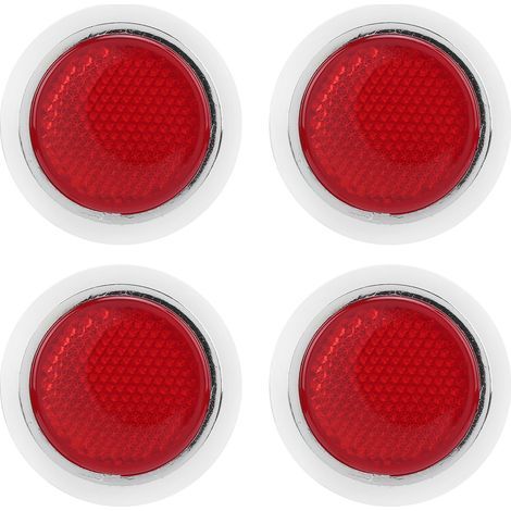 TIKATARER Reflector Stickers, 4pcs ABS Tring Round REDAL REDAL with 5.4cm Diameter for Motorcycle Car. (1/5)