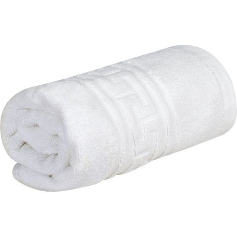 Toalla de manos blanca muy absorbente de 100 x 50 cm en tejido de algodón STELLA VALENTO