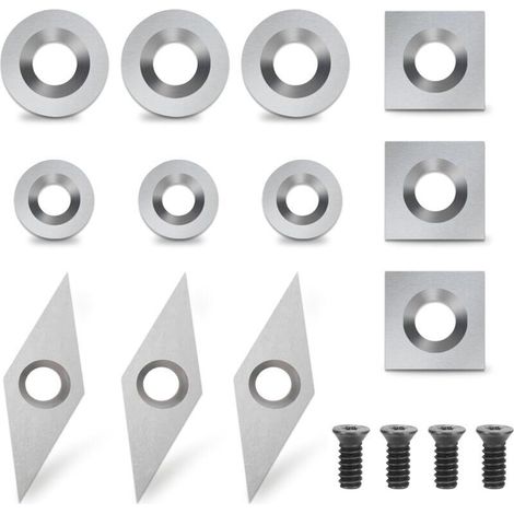 12 PièCes Plaquette Carbure Tournage Bois , Plaquettes De Coupe , Carbure Gouges Tournage Bois (1/4)