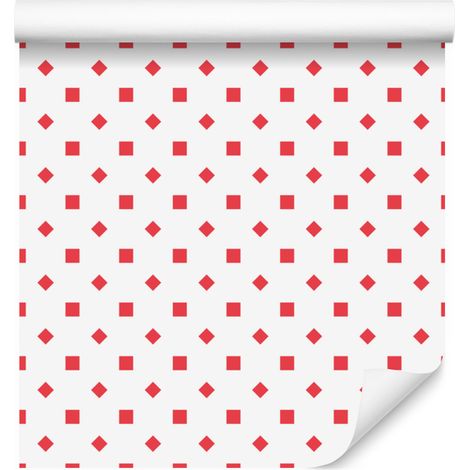Papier peint à pois blancs et corail, un détail saisissant pour le salon et la chambre 50x1000 cm (1/5)