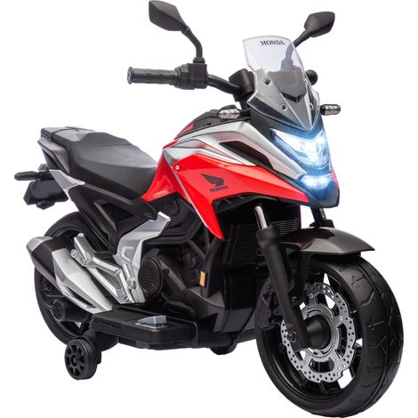Moto électrique enfant 12V porteur Honda pour 3-6 ans avec musique et phares rouges (1/5)