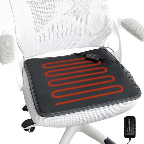 Coussin chauffant - Chaise bureau - Cuir carré - Arrêt auto - Contrôle intelligent - Universel (1/5)