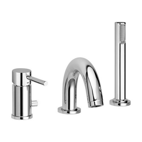 MISCELATORE BORDO VASCA CON DEVIATORE E BOCCA EROGAZIONE STICK- Cromo- PAFFO- pezzi 1 (1/2)