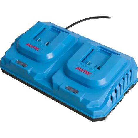 CHARGEUR RAPIDE DOUBLE POUR BATTERIES 20V LI-ION - FIXTEC - FBCH20003 (1/4)