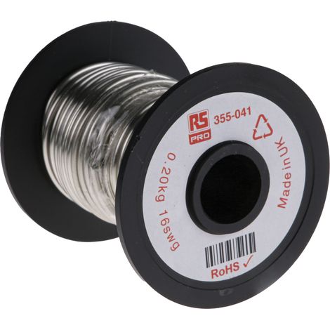 Fil de cuivre 1,3 mm² RS PRO 16 AWG Mono conducteur diamètre 1.63mm, longueur 11.4m ( Prix pour 1 )