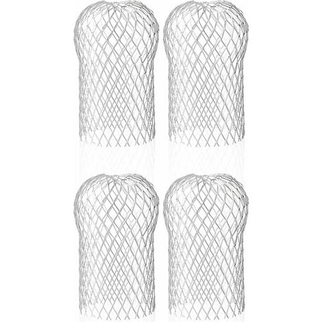 4 Pack Aluminum Gutter Strainer, Flexible Durable Gutter Filters for Home Eaves Downspout Against Leaves (1/4)